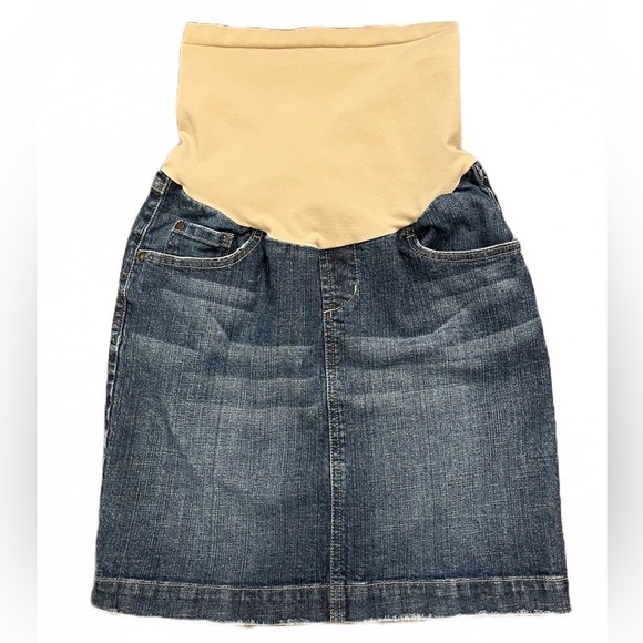 💕 Indigo Blue Maternity Denim Skirt | Jean Skirt | Color Blue | Size Small - Picture 1 of 9